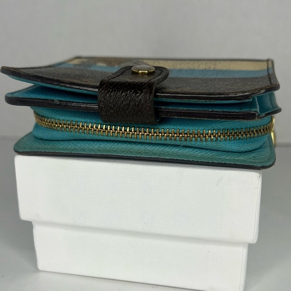 🩵Louis Vuitton Monogram Groom Compact Wallet w/Blue Interior LIMITED EDITION!🩵 - Picture 3 of 11